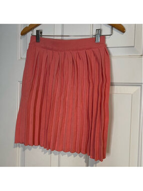 Pleated Coral Skirt Cottagecore Soft Girl
